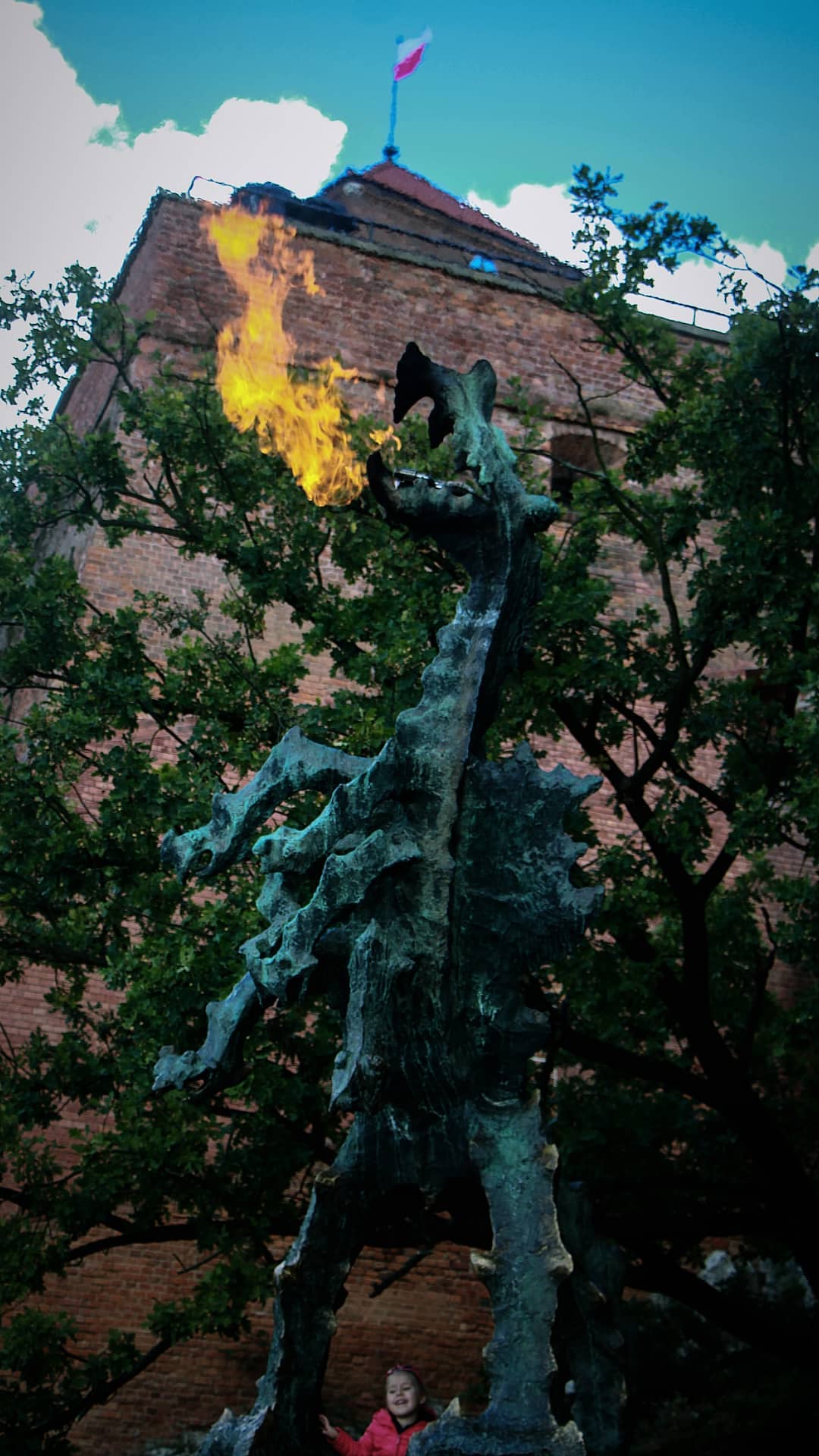 Wawel dragon breathing fire