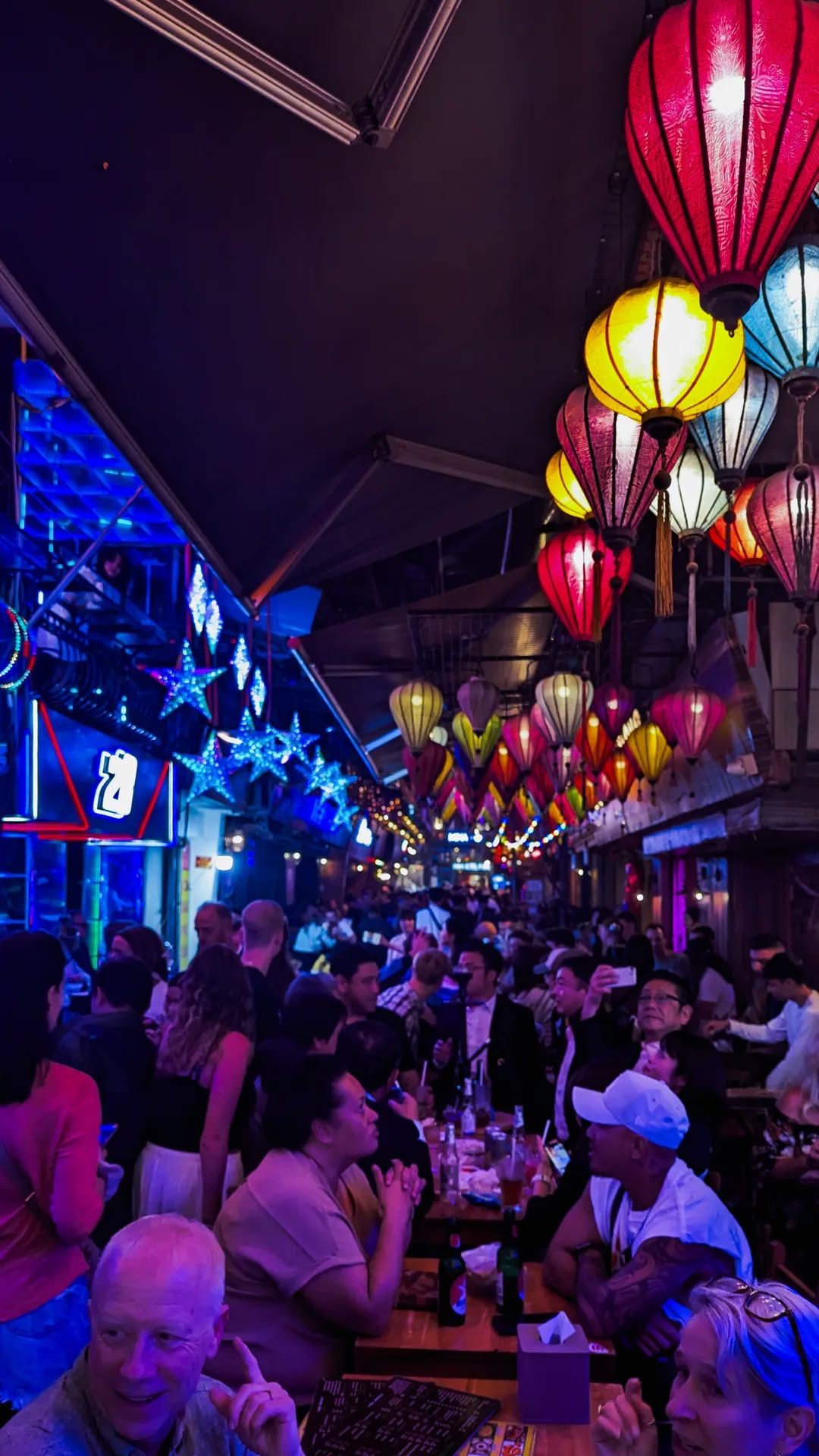 Lantern-lit night market