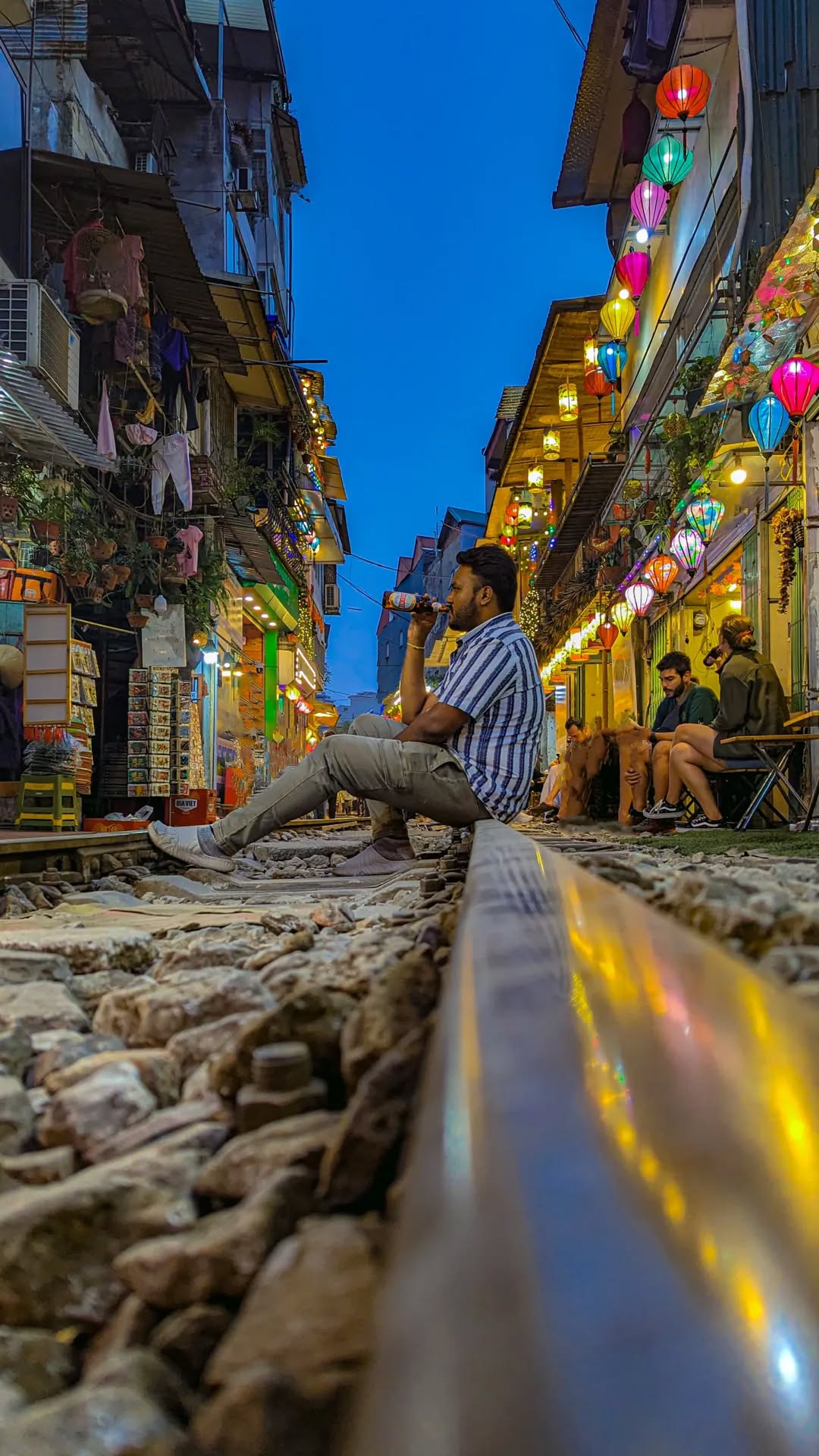 Train Street, Hanoi at dusk